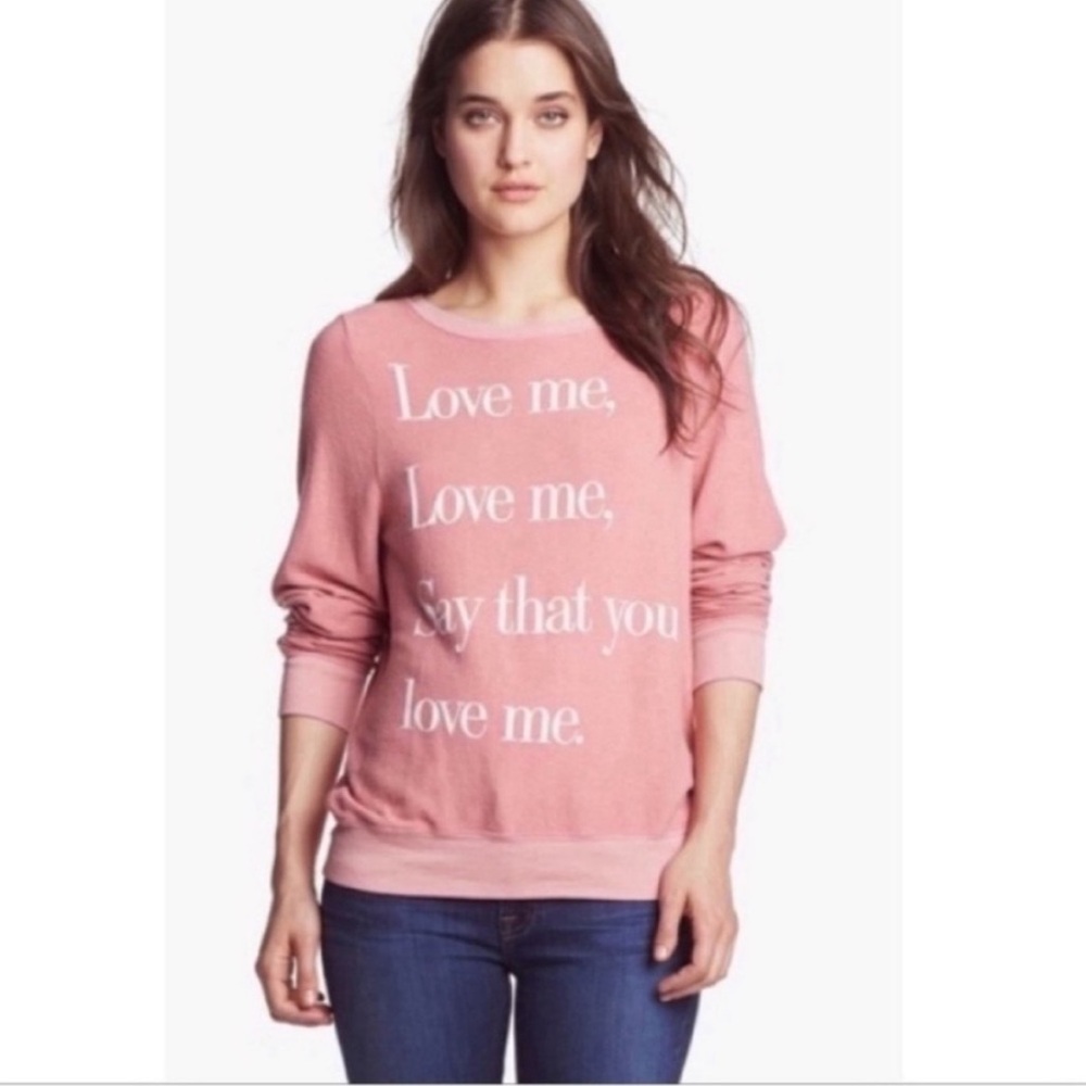 Wildfox Love Me Pull Over Sweater